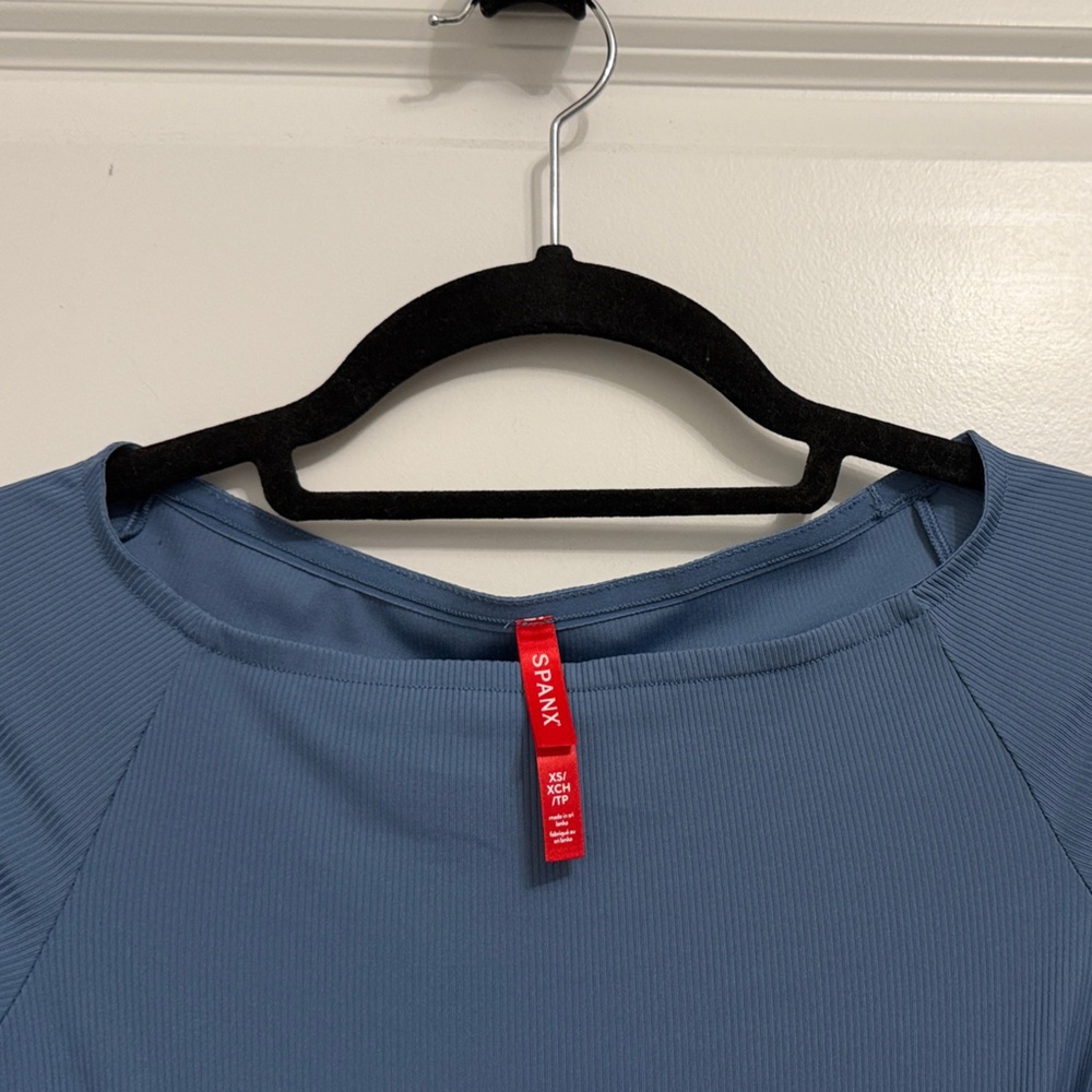 SPANX Blue Long Sleeve Bodysuit XS - NWT - Picture 8 of 8